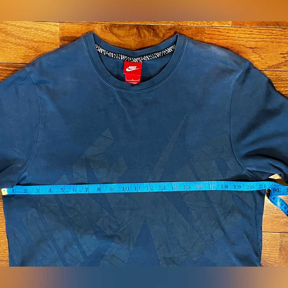 Nike Teal Blue Long Sleeve Heavy Cotton Shirt Men's Large - Picture 4 of 10